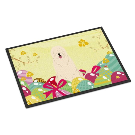 Carolines Treasures 18 x 27 in. Easter Eggs South Russian Sheepdog Indoor or Outdoor Mat BB6024MAT